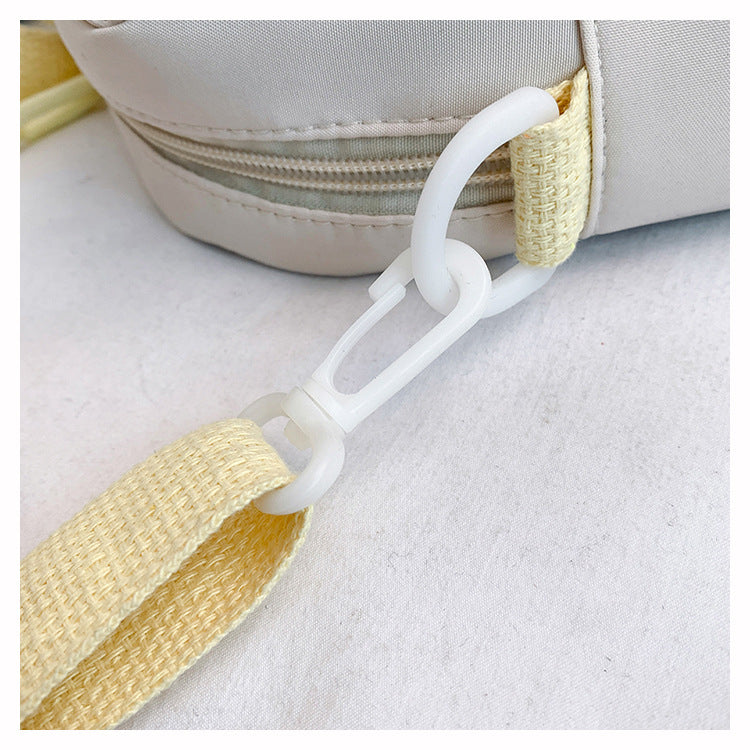 Multi Pocket Nylon Crossbody Bag Casual Shoulder Handbag W/ Adjustable Strap