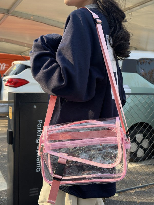 PVC Large Capacity Transparent Crossbody Bag