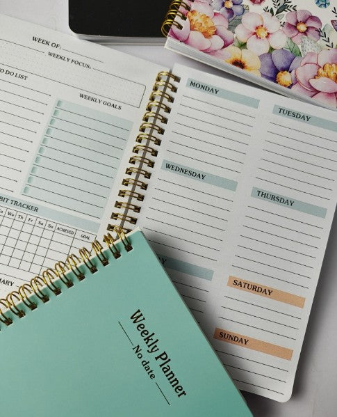 A5 Kraft Paper No-date Design Weekly Schedule Book Notebook