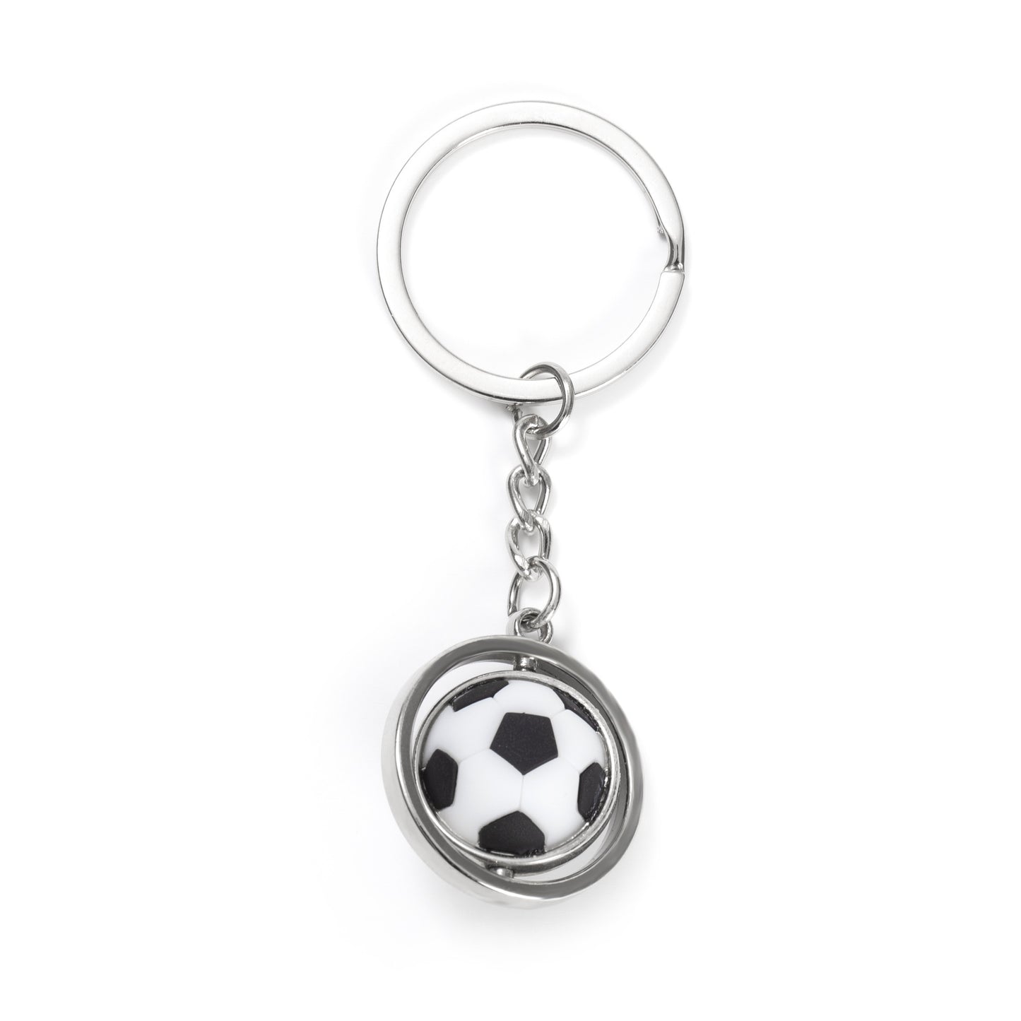 Rotatable Sports Ball Shaped Keychain