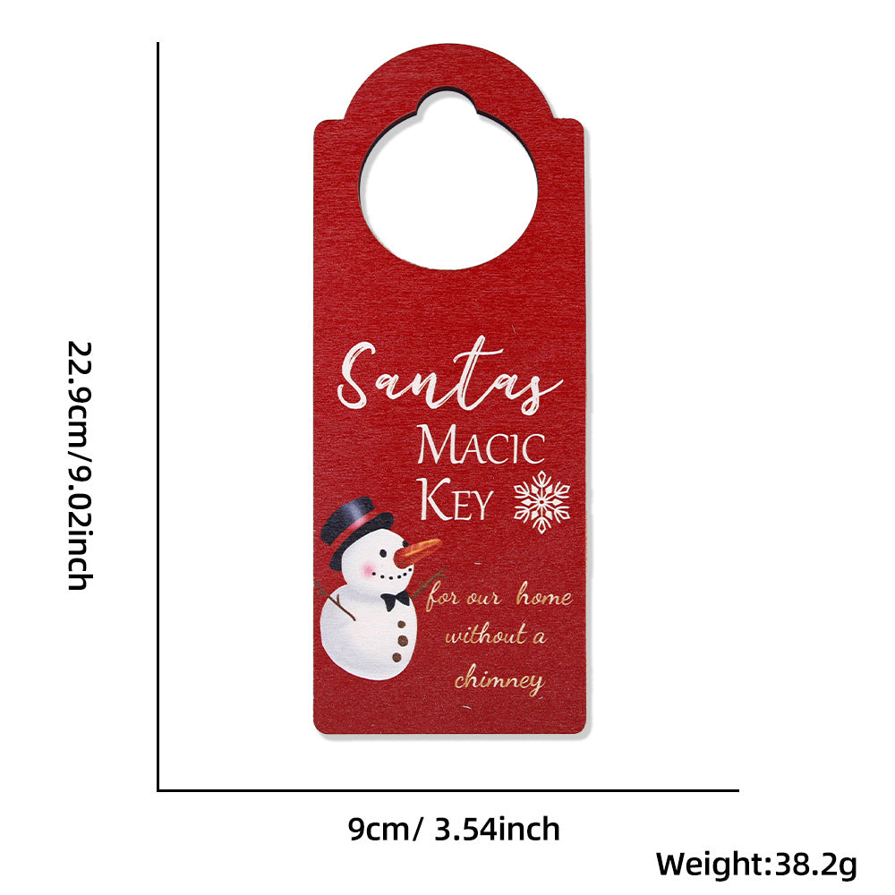 Christmas Wooden Material Door Hanger Sign