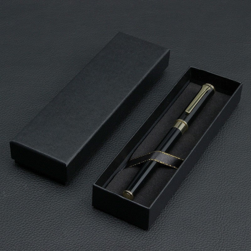 Luxury Gel Ink Pen Brass Pen Cap W/ PU Gift box