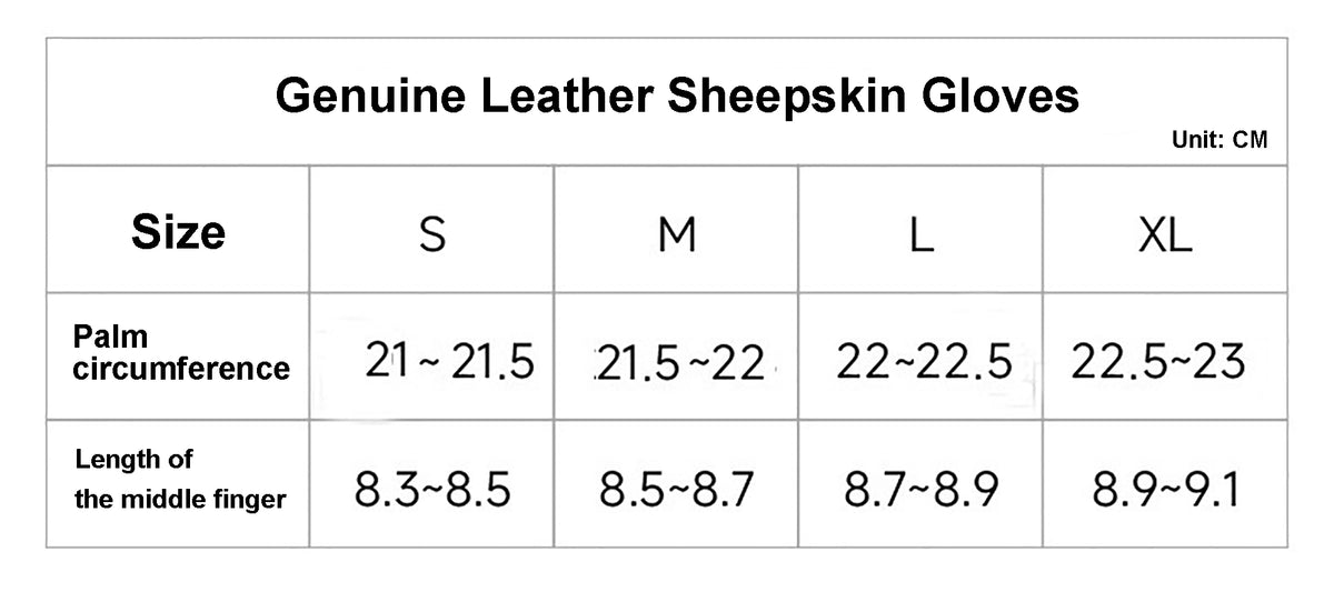 Men's Genuine Leather Sheepskin Winter Thermal Gloves with Plush Lining