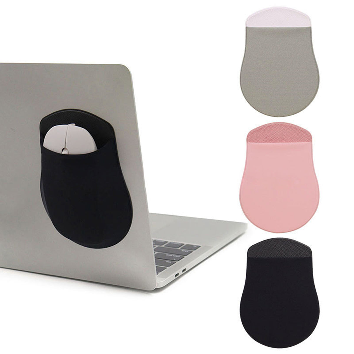 Laptop Back Adhesive Storage Bag Seamless Elastic Lycra Mouse Pocket