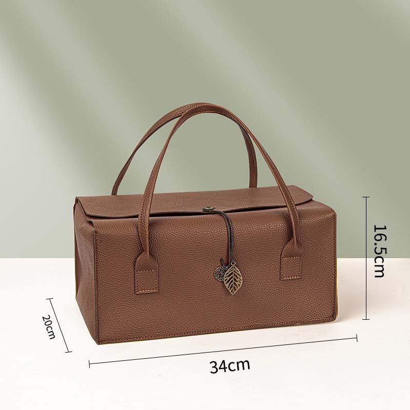Large Capacity Reusable Leather Wine Tote Bag/Travel Bag
