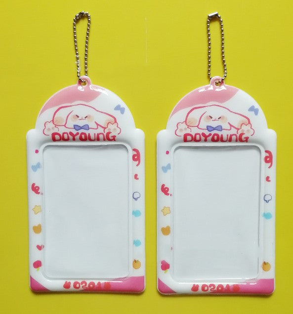 PVC Badge Holder Photocard Holder Bead Chain