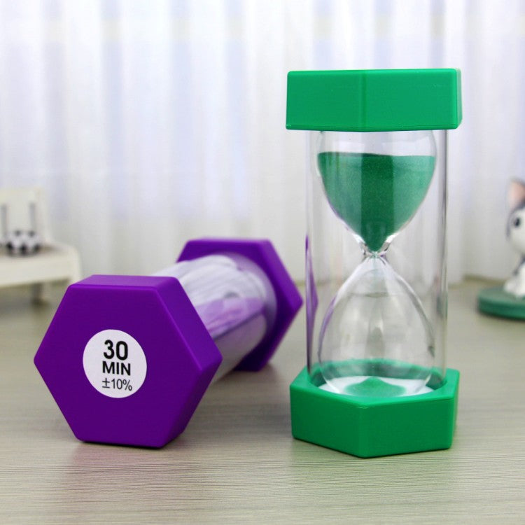 30 Minutes Hexagon Design Hourglass Sand Timer Size #S