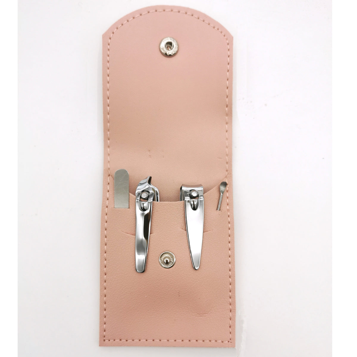 Silver 4 Pieces Manicure Set W/ PU Case