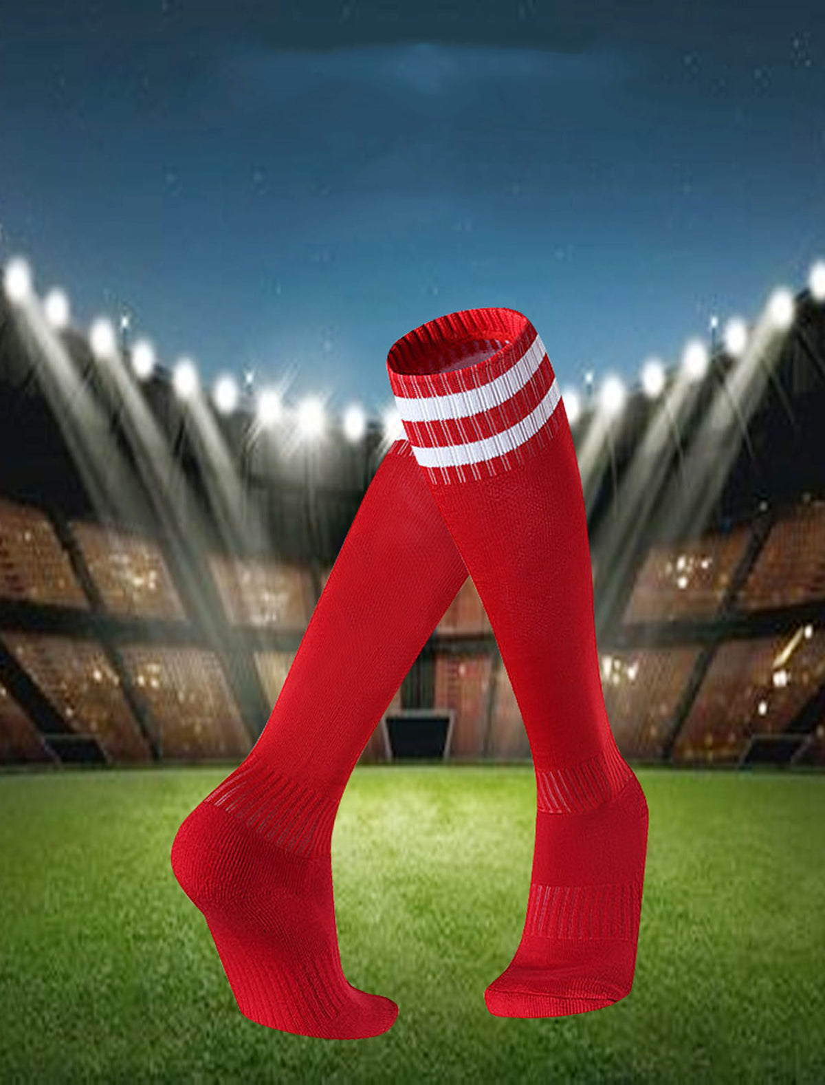 Kids Soccer Socks Boys Girls Knee Athletic High Tube Socks Cotton Striped Socks for Soccer ( Small )