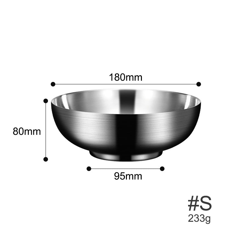 #S Thickened Stainless Steel Mixing Bowls Stainless Steel Metal Bowl 7.09"