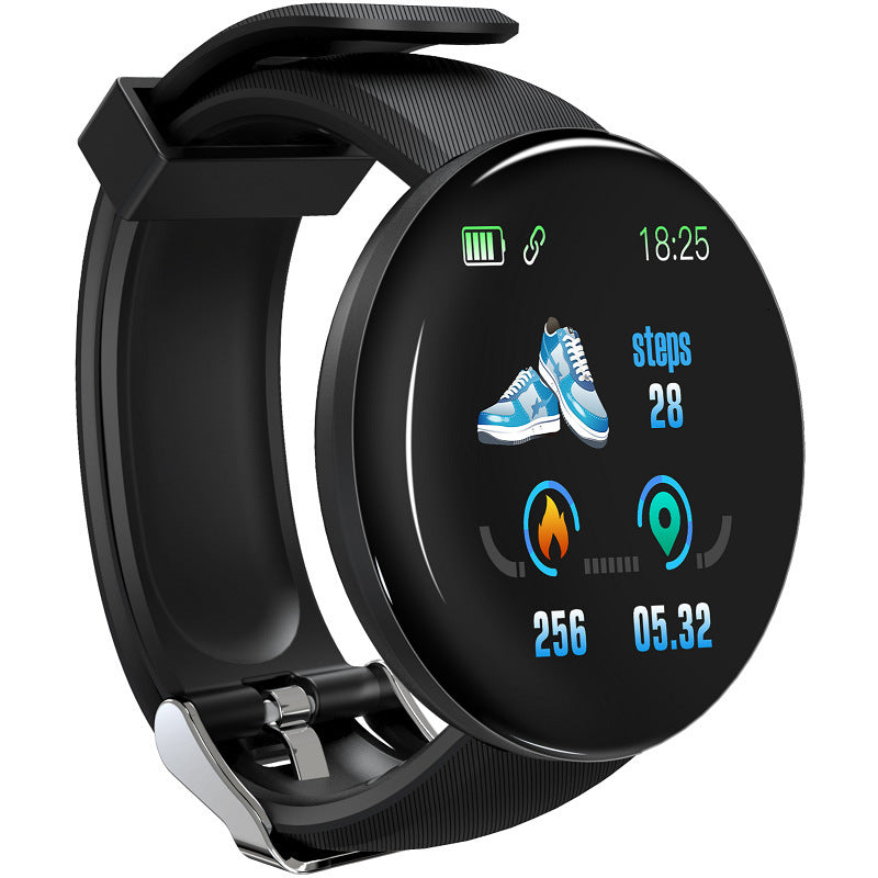 Circle Screen Pedometer Watch Heart Rate Blood Pressure Oxygen Monitoring