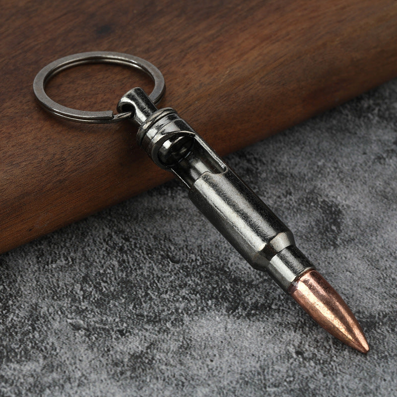 Black Bullet Shape Key Chain