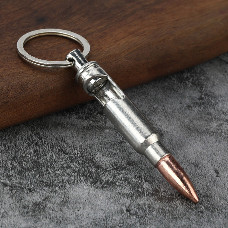 Silver Bullet Shape Key Chain
