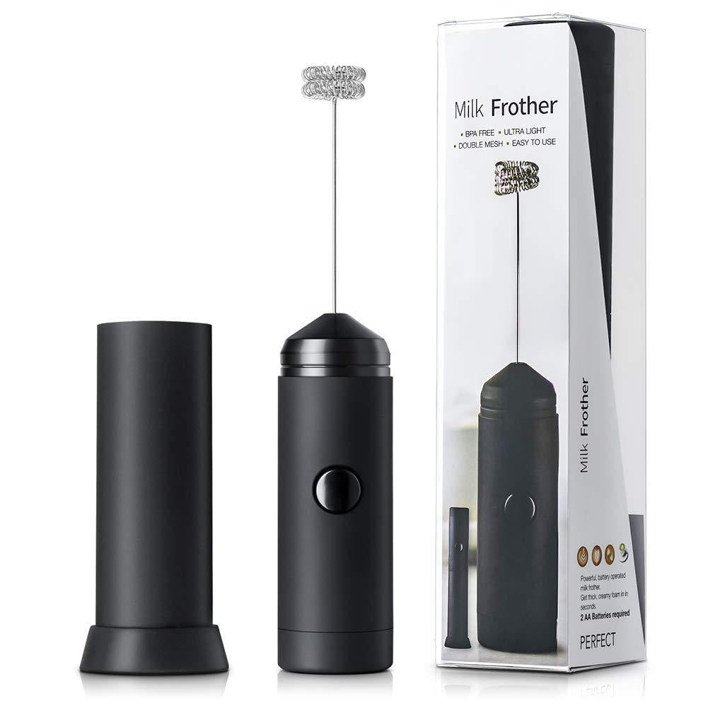 Double Whisk Electric Foam Maker For Bulletproof Coffee W/ Stand
