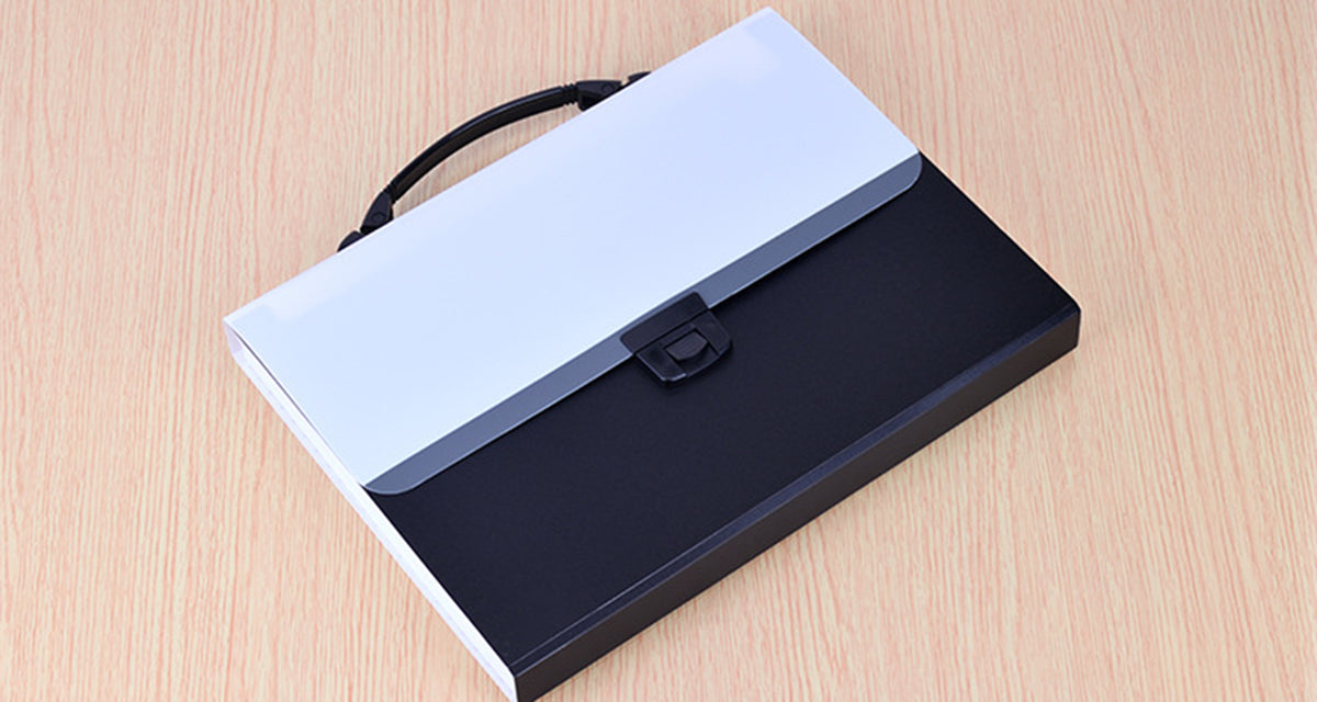Portable 12 Pockets Expanding File Folder Accordion Document Organizer Letter A4 Paper Size Storage