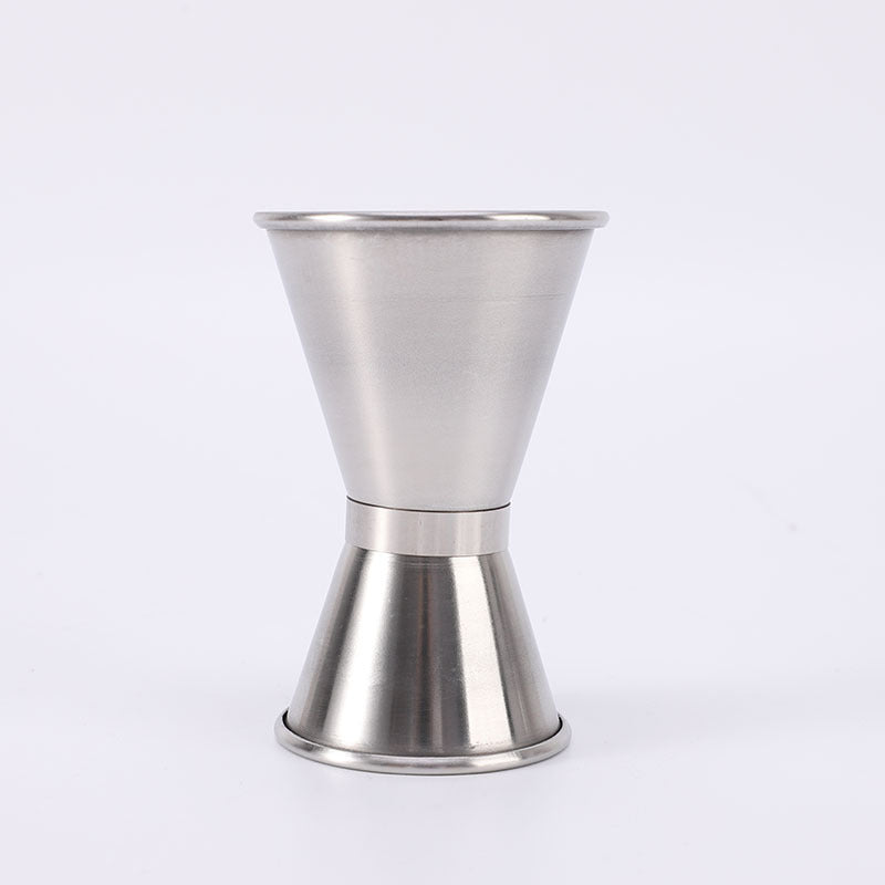 Curled Edge 0.6/1.3 OZ Stainless Steel Jigger
