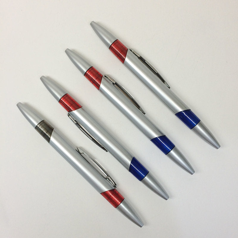 Silver Double Sided Ballpoint Pen