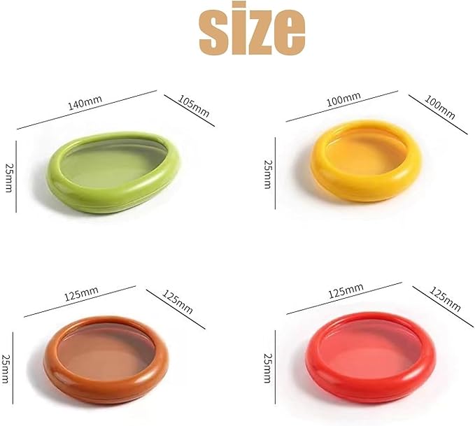 Refrigerator Silicone Fruit and Vegetable Storage Container Set (4 pieces)