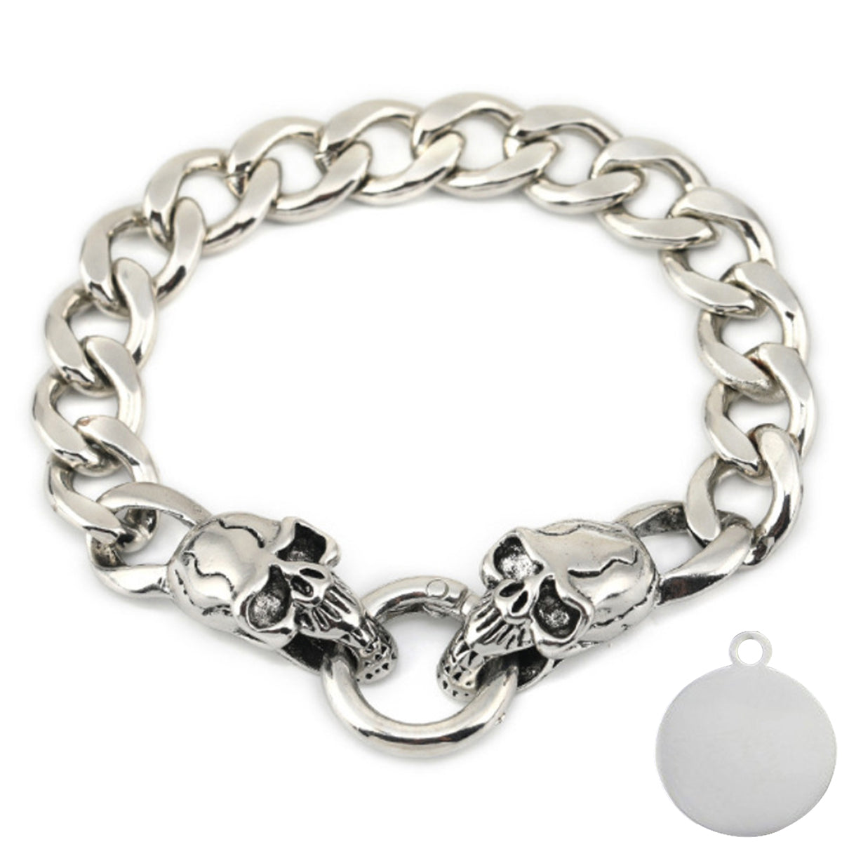 Skull Punk Tank Bracelet Skull Charm #15