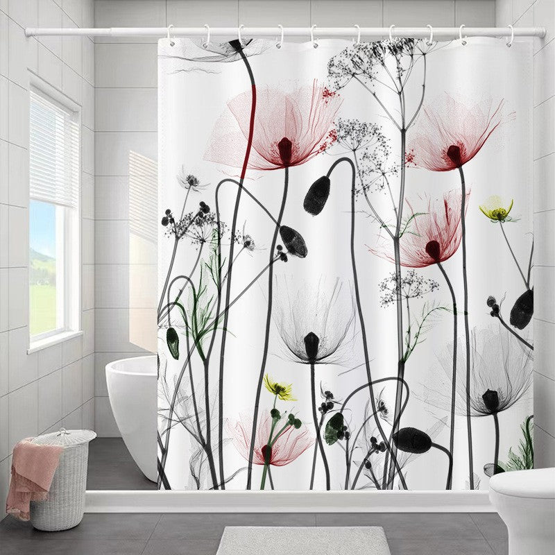 Waterproof Fabric Shower Curtain Liner Soft Hotel Quality Cloth Shower Liner/12 Shower Curtain Hooks