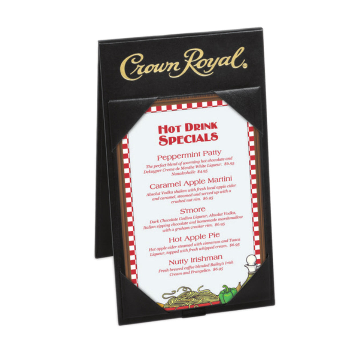4.5" x 8" Table Tents PU Leather Double-Sided Menu Holders