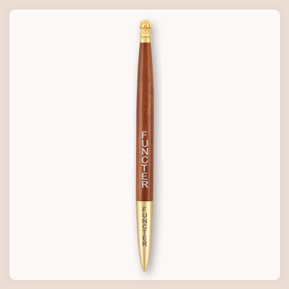 Brass Dog(Xu) Rosewood Ballpoint Pen Business Pen Zodiac Pen