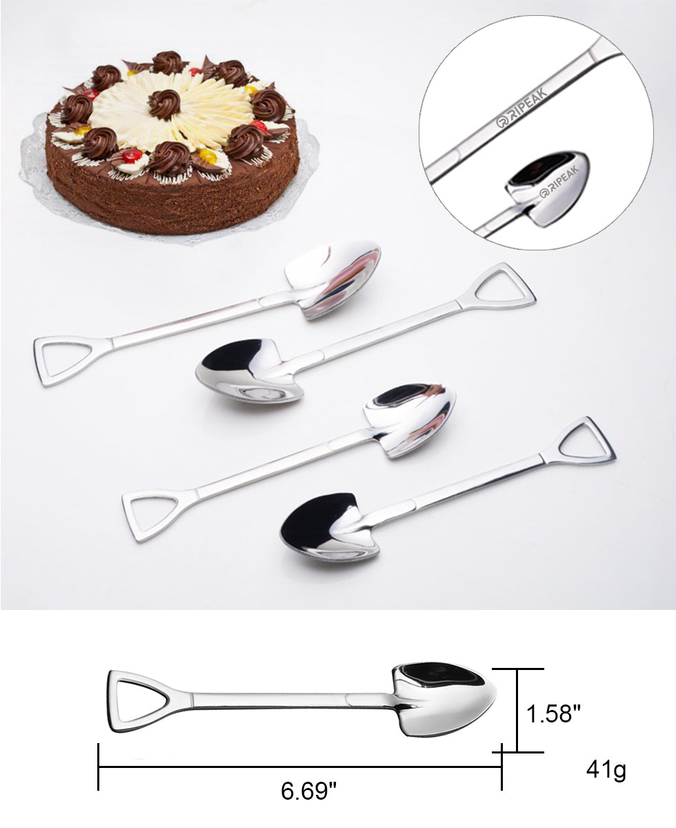 #304 Stainless Steel 7" Ice Cream Round Shovel Spoon w/Glossy Surface