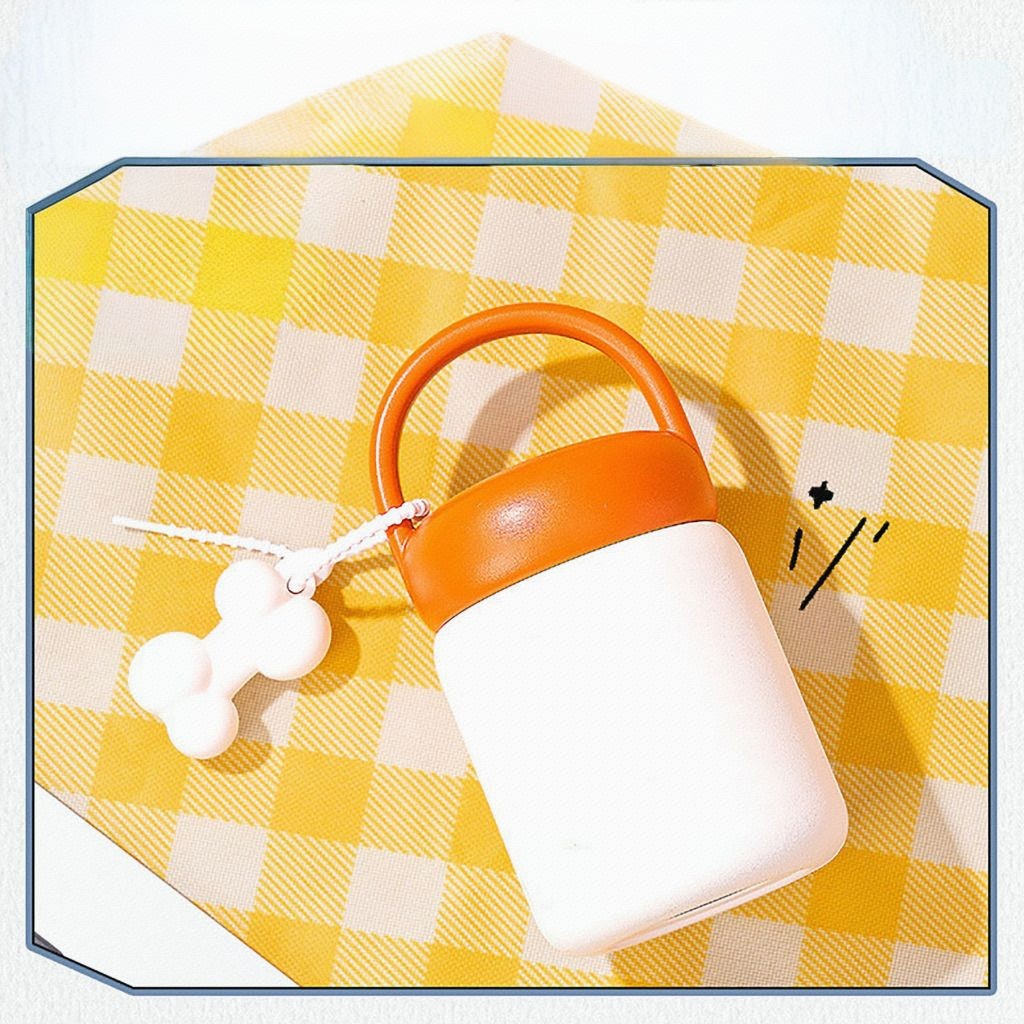 Insulated Water Bottle W/ Adorable Bone Charm 7 oz.