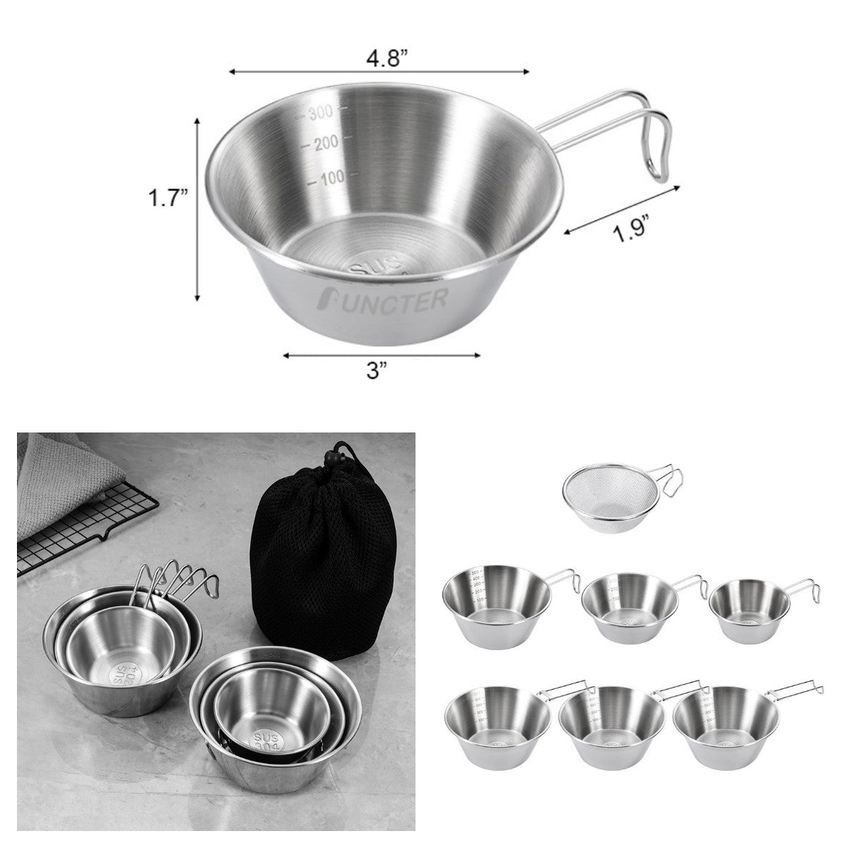 10 Oz. Camping Salad Bowl W/ Handle