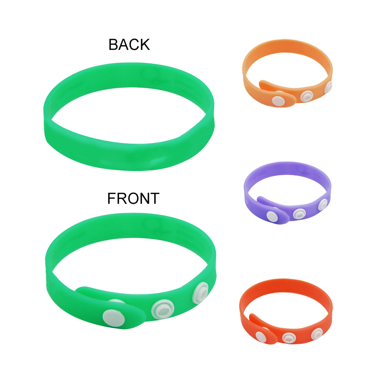Snap-On Silicone Adjustable Bracelet