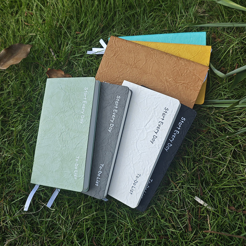 A6 Crinkle PU Leather Notebook