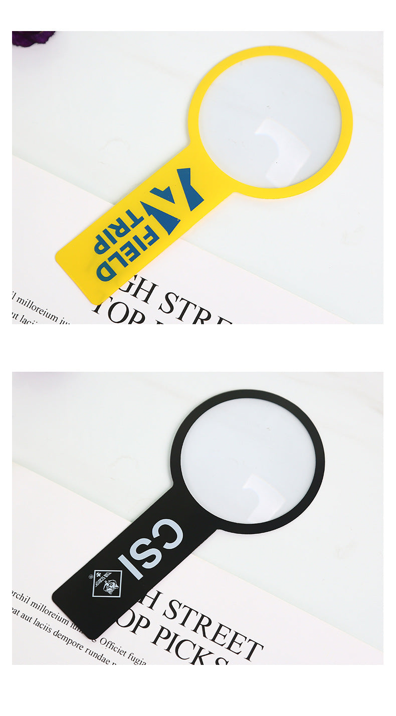 Custom PVC Circular Handheld Portable Magnifying Glass/Bookmark