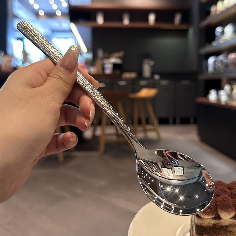 Mesh Stainless Steel Soup Spoon