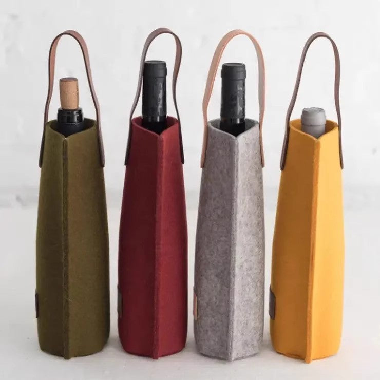 Felt Fabric Wine Bottle Carrier Tote Bag