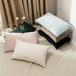 Plush Polyfill Lumbar Pillow W/ Pillowcase 18" x 10"