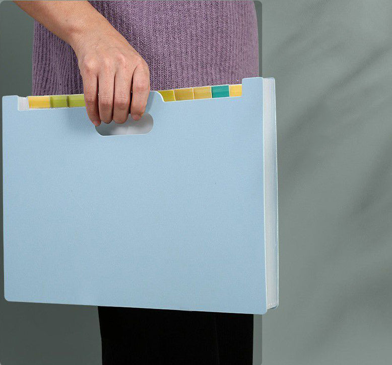 Horizontal 13 Pockets File Folder Letter Size Expanding File Folder Desktop File Organizer Office Fi