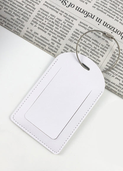 Custom Luggage Tags with Full Back Privacy Cover w/Steel