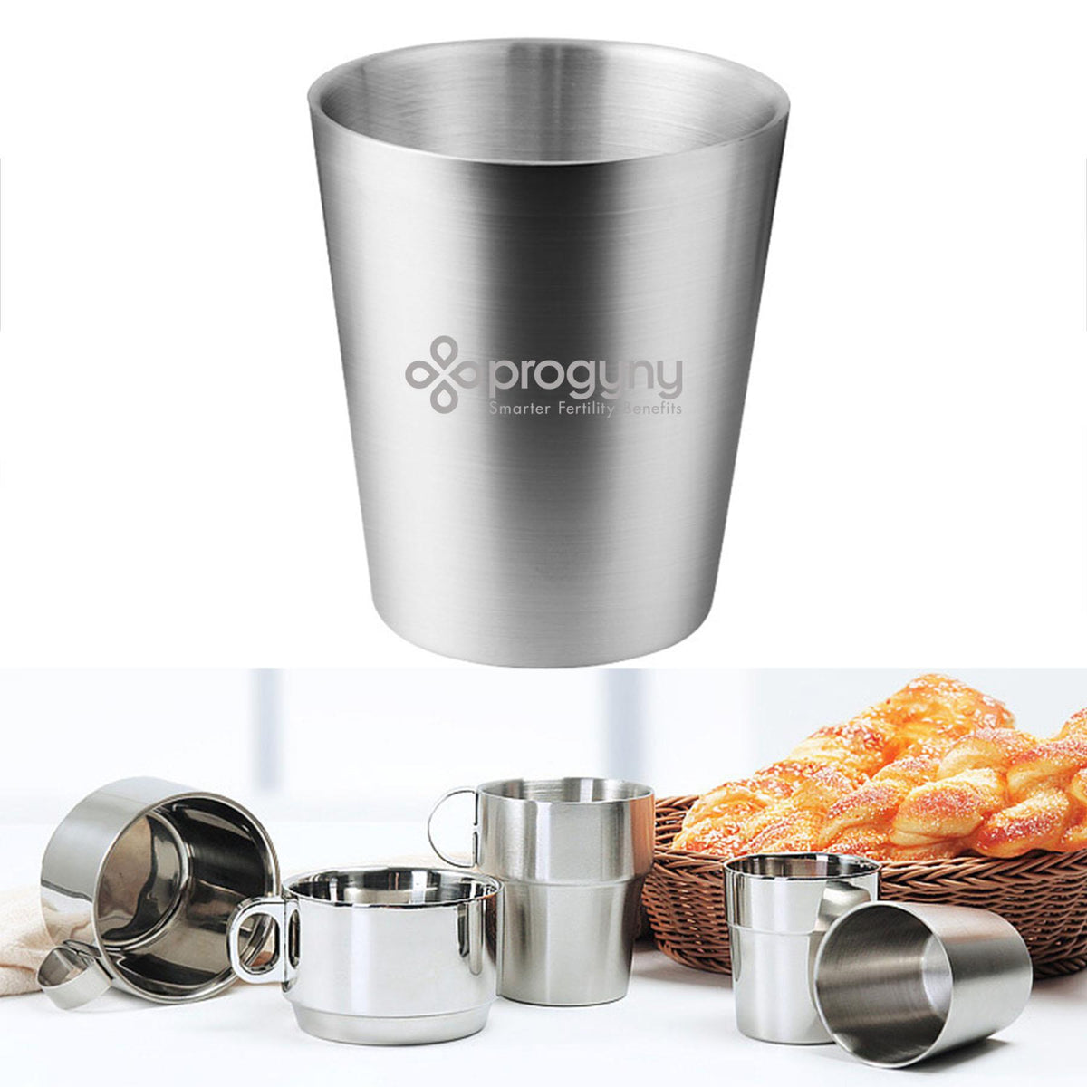 10 Oz. Double Wall Matte Stainless Steel Cup