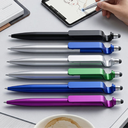 Stylus Twist Pen Metallic Pen Barrel Advertising QR Code Pen Phone Holder