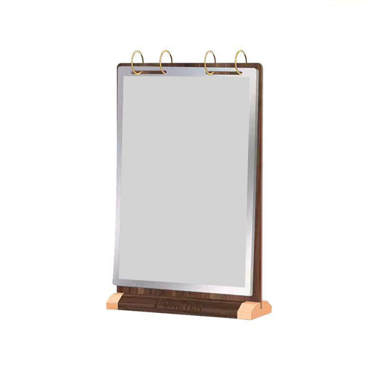 A4 Wooden PVC Page Turner Card Stand Flip Menu Holder