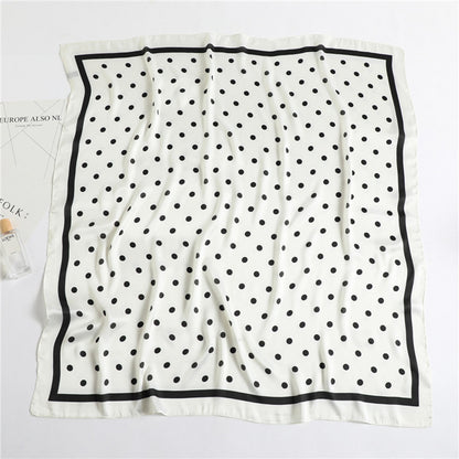 Custom 35.5" x 35.5" Polyester Satin Silk Feeling Neck Scarf Women's Square Bandana