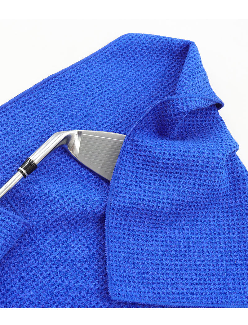 Microfiber Waffle Pattern Tri-fold Golf Towel Set Golf Club Cleaning Brush Kit