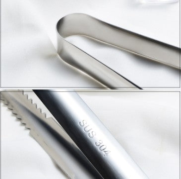 Kitchen Tool High-Grade Stainless Steel Ice Clip Sugar Cube Clip (Big)