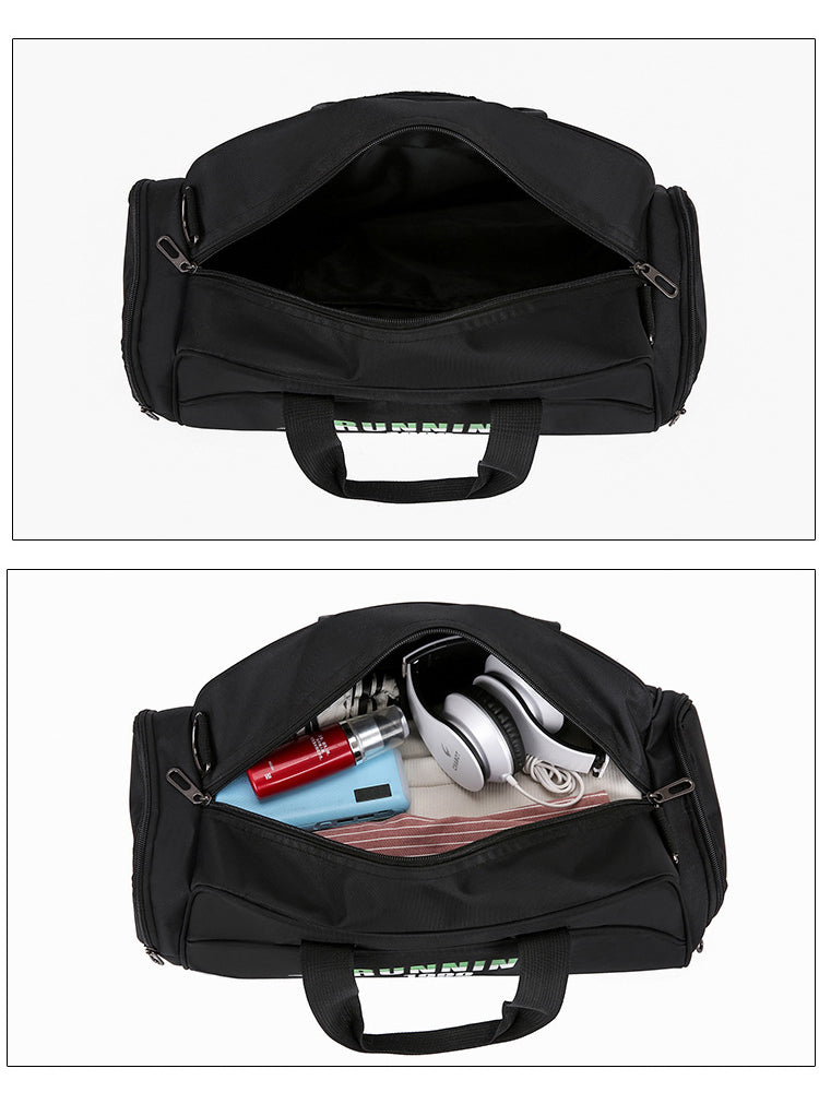 Wet and Dry Separated Nylon Tote Bag Swimming Bag Gym Bag for Beach/Fitness/Travel(Size M)