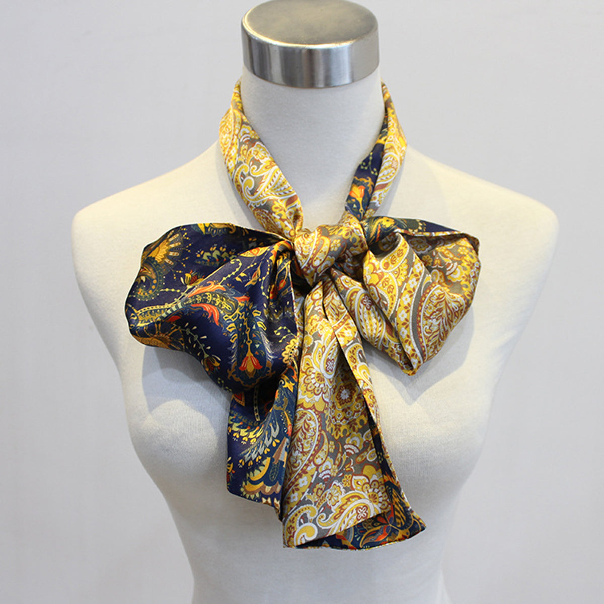 Custom 5.9" x 59" 100% Silk Long Bandana Silk Handbag Wrap