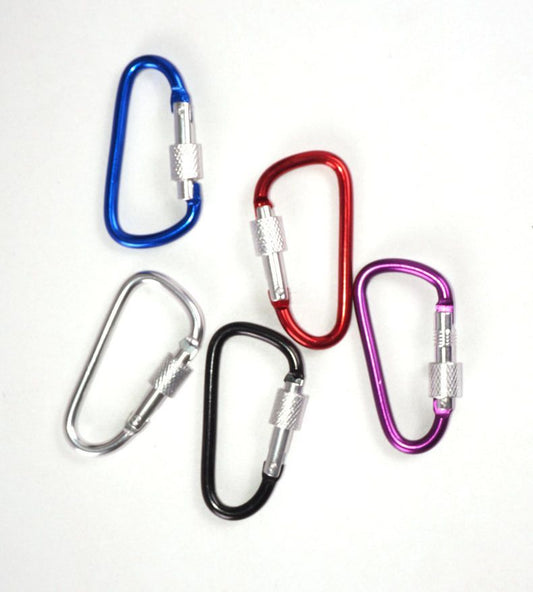 #6 D Shape Aluminium Locking Alloy Carabiner