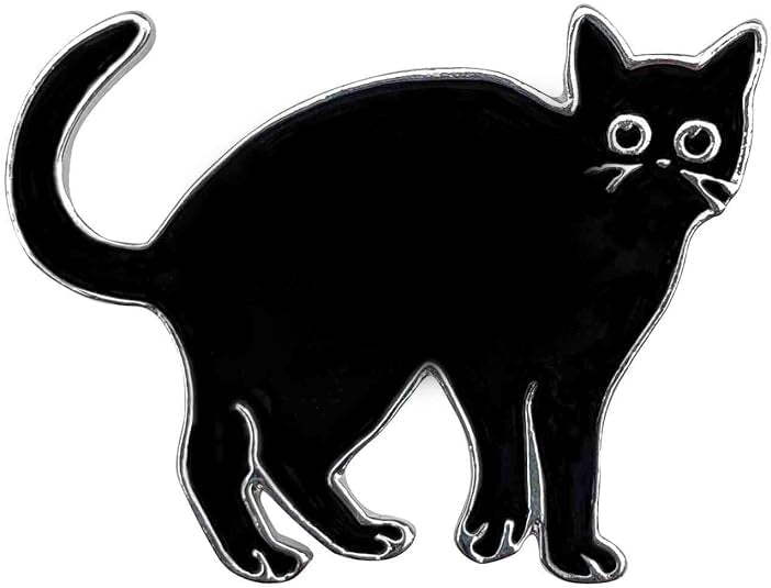 Custom Black Cat Shaped Cute Enamel Lapel Pins Brooch Pin Badge