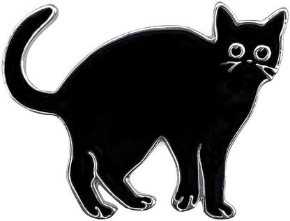 Custom Black Cat Shaped Cute Enamel Lapel Pins Brooch Pin Badge