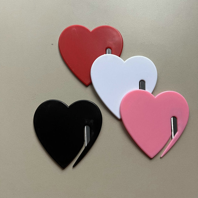 Heart Shape Envelope Opener Letter Slitter Wrapping Paper Cutter Tool