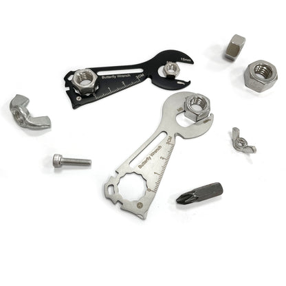 11" 1 Stainless Steel Wrench Shape Keychain Multitool